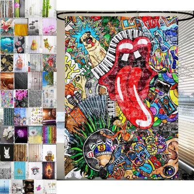 Sanilo Graffiti Duschvorhang - Wasserdicht, Schimmelresistent, 180x200cm Sanilo Graffiti Duschvorhang - Wasserdicht, Schimmelresistent, 180x200cm