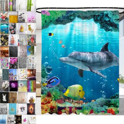 Sanilo Delphin Korallen Polyester Duschvorhang - Duschvorhang Sanilo Delphin Korallen Polyester Duschvorhang - Duschvorhang