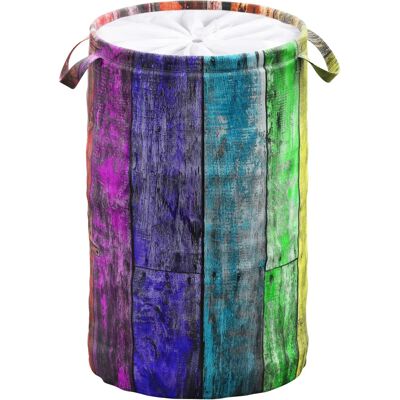 SANILO Regenbogen Wäschekorb - 60L Faltbar mit Sichtschutz SANILO Regenbogen Wäschekorb - 60L Faltbar mit Sichtschutz