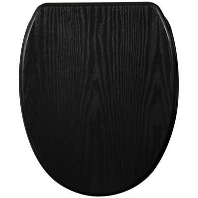 Sanilo Schwarzer Holz-WC-Sitz mit Soft-Close-Mechanismus - WC-Sitz Sanilo Schwarzer Holz-WC-Sitz mit Soft-Close-Mechanismus - WC-Sitz