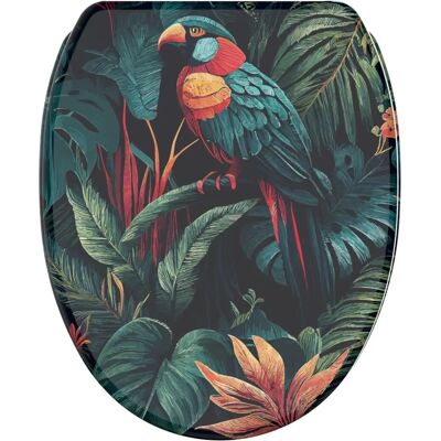 SANILO Siège de WC Exotique - Fermeture Douce - Adaptation Universelle - Bois Résistant - Publicité SANILO Siège de WC Exotique - Fermeture Douce - Adaptation Universelle - Bois Résistant - Publicité