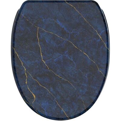 SANILO Siège de WC - Marbre bleu foncé - Fermeture douce - Universel - 42-47cm - Publicité SANILO Siège de WC - Marbre bleu foncé - Fermeture douce - Universel - 42-47cm - Publicité