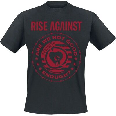 Rise Against Good Enough Schwarzes T-Shirt mit kurzen Ärmeln - Herren Rise Against Good Enough Schwarzes T-Shirt mit kurzen Ärmeln - Herren