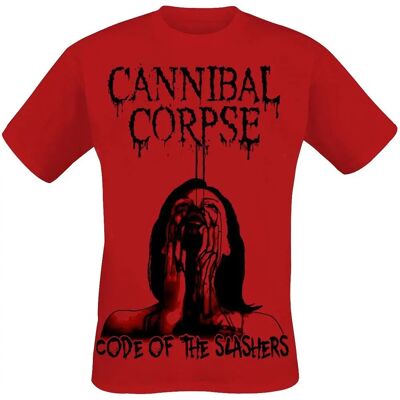 Cannibal Corpse Code Of Slashers - Kortærmet T-shirt - Herre Rød Cannibal Corpse Code Of Slashers - Kortærmet T-shirt - Herre Rød