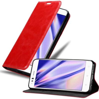 BQ Aquaris M5 Hülle mit Ständer und Kartenfach - Rot Apfel BQ Aquaris M5 Hülle mit Ständer und Kartenfach - Rot Apfel