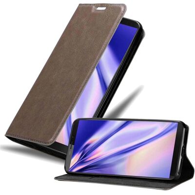 Coque Cubot NOVA - Style livre magnétique avec support et fente pour carte - Marron Café - Publicité Coque Cubot NOVA - Style livre magnétique avec support et fente pour carte - Marron Café - Publicité