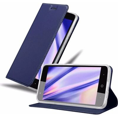ZTE Blade V8 MINI Hülle - Mattschützende Tasche mit Kartenfach - Dunkelblau ZTE Blade V8 MINI Hülle - Mattschützende Tasche mit Kartenfach - Dunkelblau