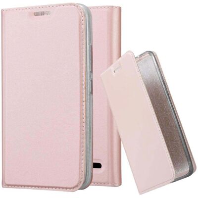 Motorola MOTO E4 Rosé Gold Matt Schutzcase - Ständer & Kartenfach Motorola MOTO E4 Rosé Gold Matt Schutzcase - Ständer & Kartenfach