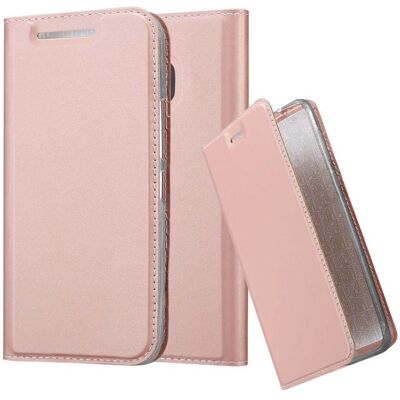 Cadorabo HTC M9 Schutz Hülle - Rosé Gold mit Kartenfach & Ständer Cadorabo HTC M9 Schutz Hülle - Rosé Gold mit Kartenfach & Ständer