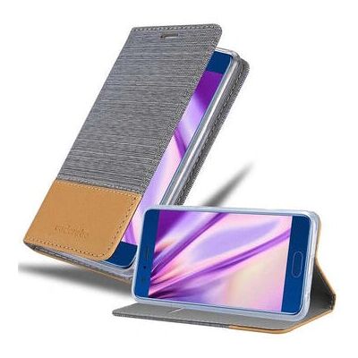 Cadorabo Graues Buch Style Handyhülle - Schutz für Bildschirm & Rückseite Cadorabo Graues Buch Style Handyhülle - Schutz für Bildschirm & Rückseite