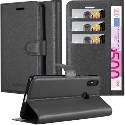 Capa Xiaomi Mi MAX 3 - Proteção com compartimentos para cartões e suporte - Preto Capa Xiaomi Mi MAX 3 - Proteção com compartimentos para cartões e suporte - Preto