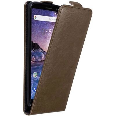 Coque de protection Nokia 7 PLUS - Marron Café - Étui Flip - Publicité Coque de protection Nokia 7 PLUS - Marron Café - Étui Flip - Publicité