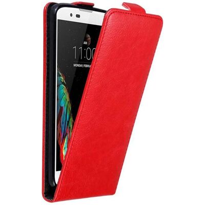 Cadorabo LG K10 2016 Hülle - mit Magnetclip ROT APFEL Cadorabo LG K10 2016 Hülle - mit Magnetclip ROT APFEL