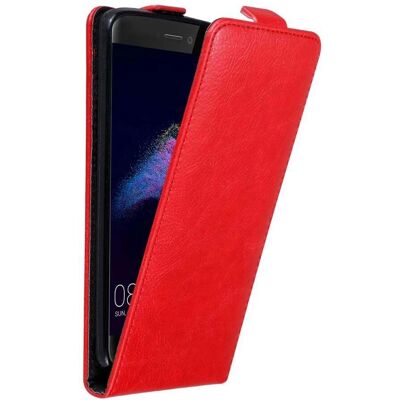 Étui Flip pour Huawei P8 LITE 2017 Rouge Pomme - Publicité Étui Flip pour Huawei P8 LITE 2017 Rouge Pomme - Publicité