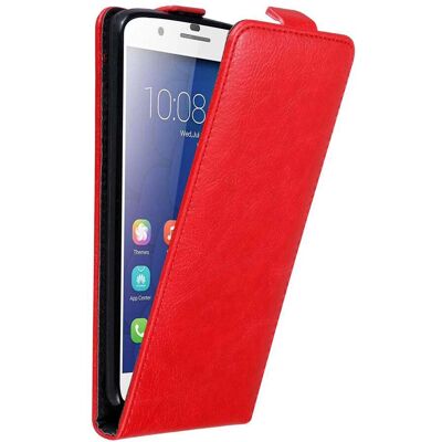 Cadorabo Rote Flip-Hülle für Honor 6 PLUS - Schutz & Unterstützung Cadorabo Rote Flip-Hülle für Honor 6 PLUS - Schutz & Unterstützung