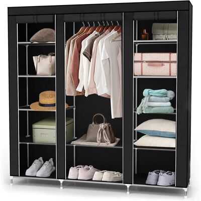 Intirilife Raben Falt-Schrank - 150x175x45 cm Intirilife Raben Falt-Schrank - 150x175x45 cm