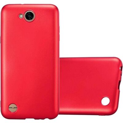 Cadorabo Coque fine métallique rouge pour LG X POWER 2 - Publicité Cadorabo Coque fine métallique rouge pour LG X POWER 2 - Publicité