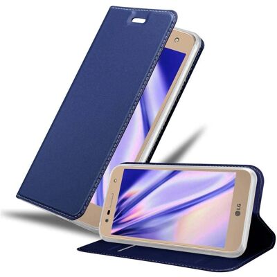 LG X POWER 2 Hülle - Dunkelblau Matte Schutz Tasche mit Kartenfach LG X POWER 2 Hülle - Dunkelblau Matte Schutz Tasche mit Kartenfach