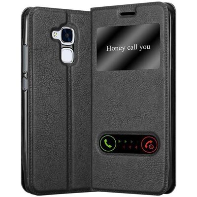 Cadorabo Honor 5C Buchhülle - Doppel Ansicht in Schwarz Cadorabo Honor 5C Buchhülle - Doppel Ansicht in Schwarz