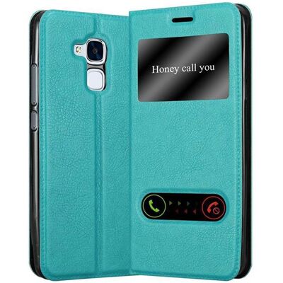 Honor 5C Hülle - Mint Türkis mit 2 Fenstern Honor 5C Hülle - Mint Türkis mit 2 Fenstern