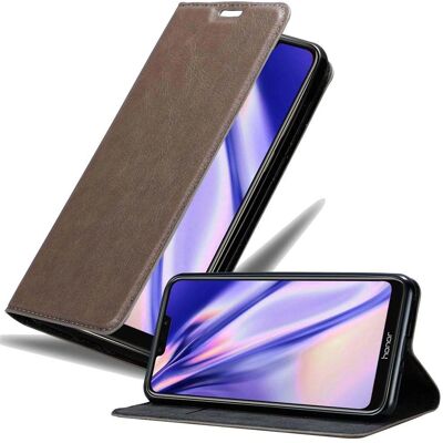 Coque Honor 8C - Marron Café - Étui avec Support et Porte-cartes - Publicité Coque Honor 8C - Marron Café - Étui avec Support et Porte-cartes - Publicité