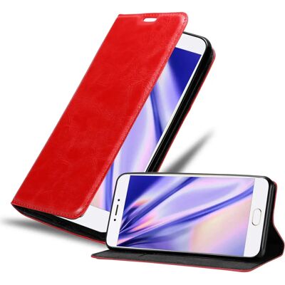 Coque MX6 - Style livre mince avec porte-cartes & support - Rouge - Publicité Coque MX6 - Style livre mince avec porte-cartes & support - Rouge - Publicité