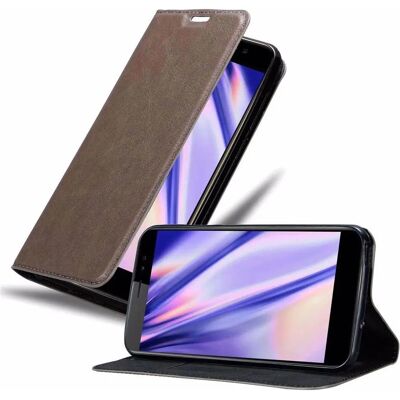 Coque ZTE Nubia N1 LITE Marron Café avec Support & Porte-cartes - Publicité Coque ZTE Nubia N1 LITE Marron Café avec Support & Porte-cartes - Publicité