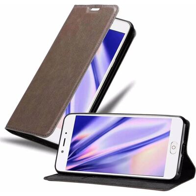 Coque en Cuir ZTE Nubia N2 - Fente pour Cartes & Support - Café Marron - Housse de Téléphone - Publicité Coque en Cuir ZTE Nubia N2 - Fente pour Cartes & Support - Café Marron - Housse de Téléphone - Publicité