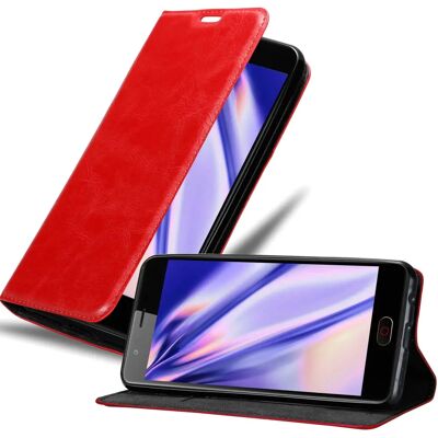 Coque Rouge ZTE Nubia M2 - Support et Porte-cartes - Publicité Coque Rouge ZTE Nubia M2 - Support et Porte-cartes - Publicité