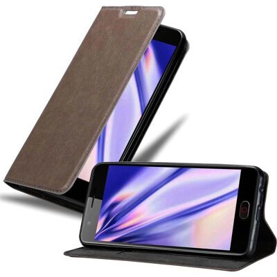 Coque de Protection ZTE Nubia M2 Café Marron avec Support et Porte-cartes - Publicité Coque de Protection ZTE Nubia M2 Café Marron avec Support et Porte-cartes - Publicité