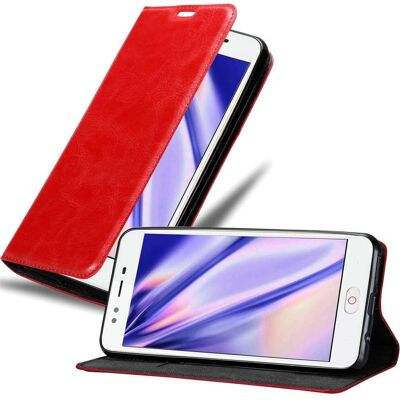 Coque ZTE Nubia M2 LITE - Rouge Pomme - Étui avec Fonction Support et Porte-cartes - Publicité Coque ZTE Nubia M2 LITE - Rouge Pomme - Étui avec Fonction Support et Porte-cartes - Publicité