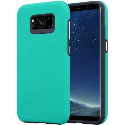 Coque rigide Samsung Galaxy S8 PLUS - Design triangulaire Turquoise - Publicité Coque rigide Samsung Galaxy S8 PLUS - Design triangulaire Turquoise - Publicité