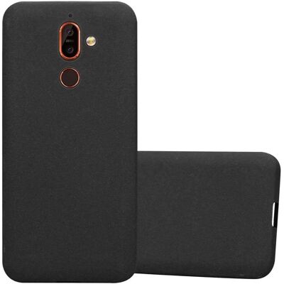 Cadorabo Nokia 7 PLUS Frost Black Silicone Gel Thin Cover Cadorabo Nokia 7 PLUS Frost Black Silicone Gel Thin Cover