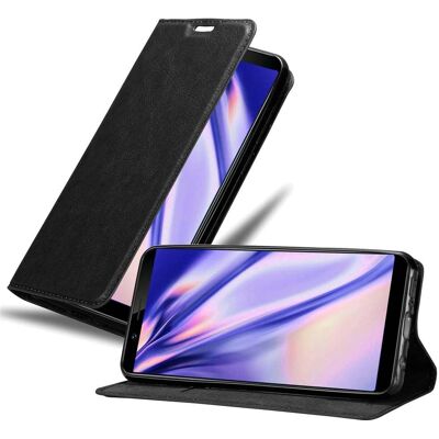 Oppo A53 Vivo Y71 Hülle - Schutzhülle mit Ständerfunktion und Kartenfach - NIGHT BLACK Oppo A53 Vivo Y71 Hülle - Schutzhülle mit Ständerfunktion und Kartenfach - NIGHT BLACK