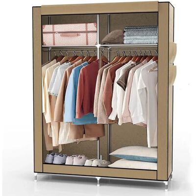 Intirilife Creme Beige Klappschrank - Kleiderschrank Intirilife Creme Beige Klappschrank - Kleiderschrank