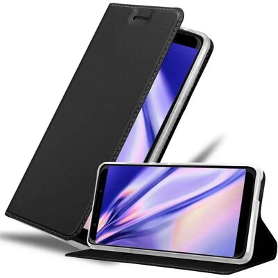 WIKO View Go Hülle - Magnetischer Kartenhalter und Ständer - Klassisch Schwarz WIKO View Go Hülle - Magnetischer Kartenhalter und Ständer - Klassisch Schwarz