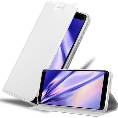 Oppo A53 - Matte Silber Hülle mit Kartenfach & Stand Oppo A53 - Matte Silber Hülle mit Kartenfach & Stand