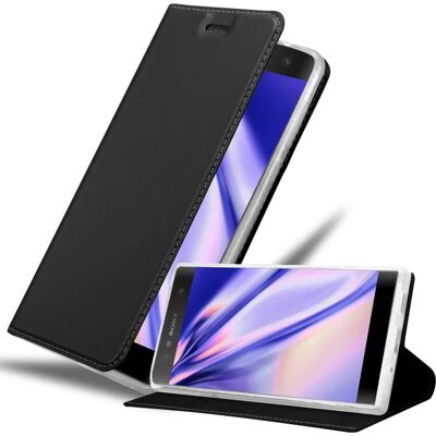 Sony Xperia XA2 Kotelo - Matta pinta ja korttihuone - Musta Sony Xperia XA2 Kotelo - Matta pinta ja korttihuone - Musta
