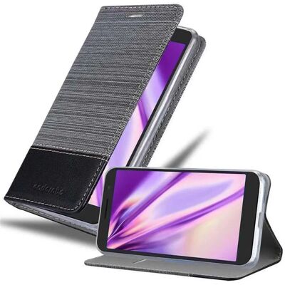 Étui style livre en jeans noir pour Alcatel 1 2019 - Coque - Publicité Étui style livre en jeans noir pour Alcatel 1 2019 - Coque - Publicité