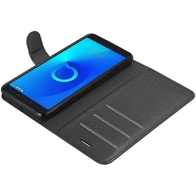Coque Oppo A53 Alcatel 3C - Étui de Protection avec Compartiments à Cartes et Fonction Support - Noir Fantôme - Publicité Coque Oppo A53 Alcatel 3C - Étui de Protection avec Compartiments à Cartes et Fonction Support - Noir Fantôme - Publicité