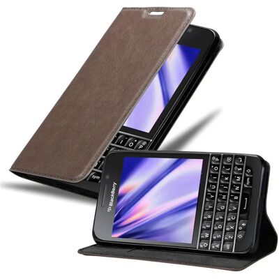 Cadorabo Blackberry Q10 Ruskea Flip Puhelimen Kuori - Kirja-tyyli Cadorabo Blackberry Q10 Ruskea Flip Puhelimen Kuori - Kirja-tyyli