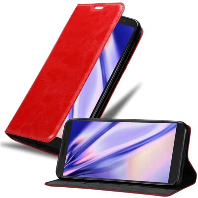 Étui Livre Oppo / Alcatel Rouge - Coque de Protection avec Support - Publicité Étui Livre Oppo / Alcatel Rouge - Coque de Protection avec Support - Publicité