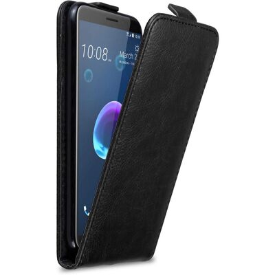 Cadorabo HTC Desire 12 Schwarze Flip Hülle Cadorabo HTC Desire 12 Schwarze Flip Hülle