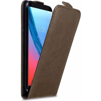 Cadorabo Hülle für ZTE Blade V9 - Braun Flip mit Magnetverschluss Cadorabo Hülle für ZTE Blade V9 - Braun Flip mit Magnetverschluss