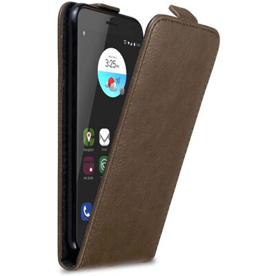 Cadorabo Braune Flip-Handytasche für ZTE V7 - Support & Schutz Cadorabo Braune Flip-Handytasche für ZTE V7 - Support & Schutz