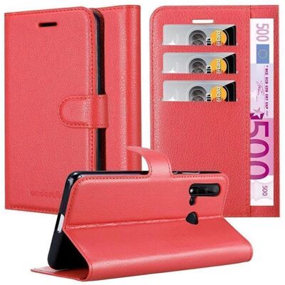 Oppo A53 Hülle - Kartenfächer & Ständer - Rot Oppo A53 Hülle - Kartenfächer & Ständer - Rot