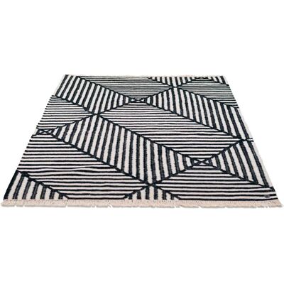 TOM TAILOR HOME Criss Cross Teppich - Geometrischer Woll-Baumwoll-Teppich TOM TAILOR HOME Criss Cross Teppich - Geometrischer Woll-Baumwoll-Teppich