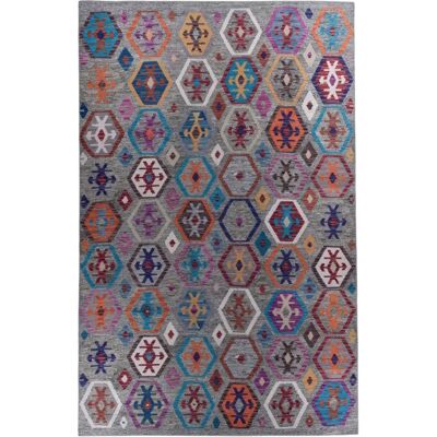 GINO FALCONE Cecilia 27594 Teppich - Blumenmuster, 3mm Florhöhe, grau, 160x230cm GINO FALCONE Cecilia 27594 Teppich - Blumenmuster, 3mm Florhöhe, grau, 160x230cm