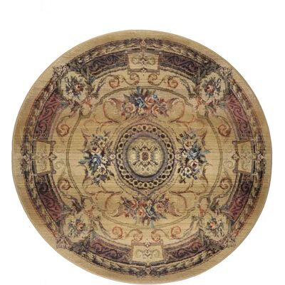 THEKO Gabiro 856 Runder Beigeteppich - Orientalisches Design THEKO Gabiro 856 Runder Beigeteppich - Orientalisches Design