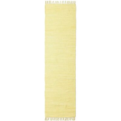 Lüttenhütt Paul Baumwoll-Teppich Handgewebt - 70x250cm, Gelb Lüttenhütt Paul Baumwoll-Teppich Handgewebt - 70x250cm, Gelb
